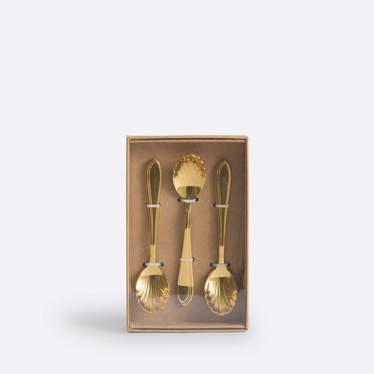 LA REDOUTE INTERIEURS<br>Conjunto de 6 colheres de café em formato de concha, em aço inoxidável, Ilage