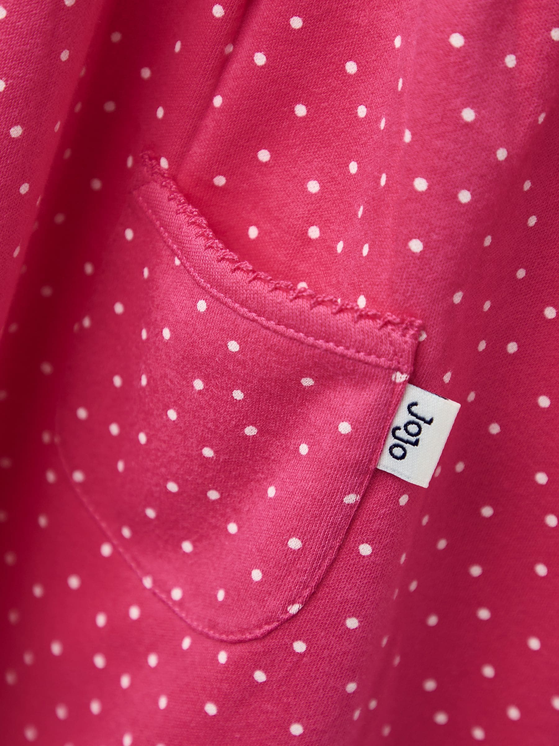Fuchsia roze - JoJo Maman Bébé Spot Printed Jersey Dress