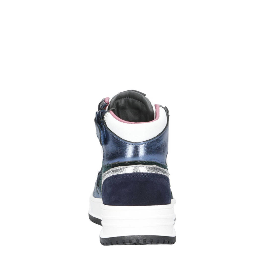 Hip leren sneakers roze/blauw