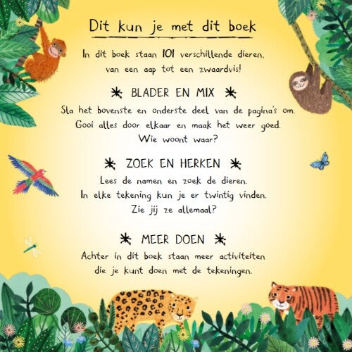 Uitgeverij lemniscaat doeboek er zitten 101 dieren in dit boek