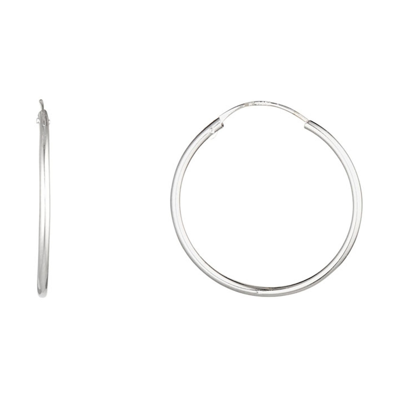 Instant d'Or Boucles d'oreilles Sublime créoles or blanc
