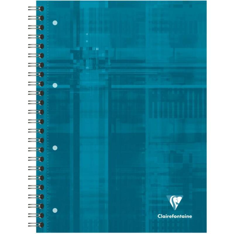 Bind'O Block cahier reliure intégrale A4+ 160 pages détachables perforées 4 trous ligné + marge et cadre en-tête 4 couleurs de bandes - Assortis