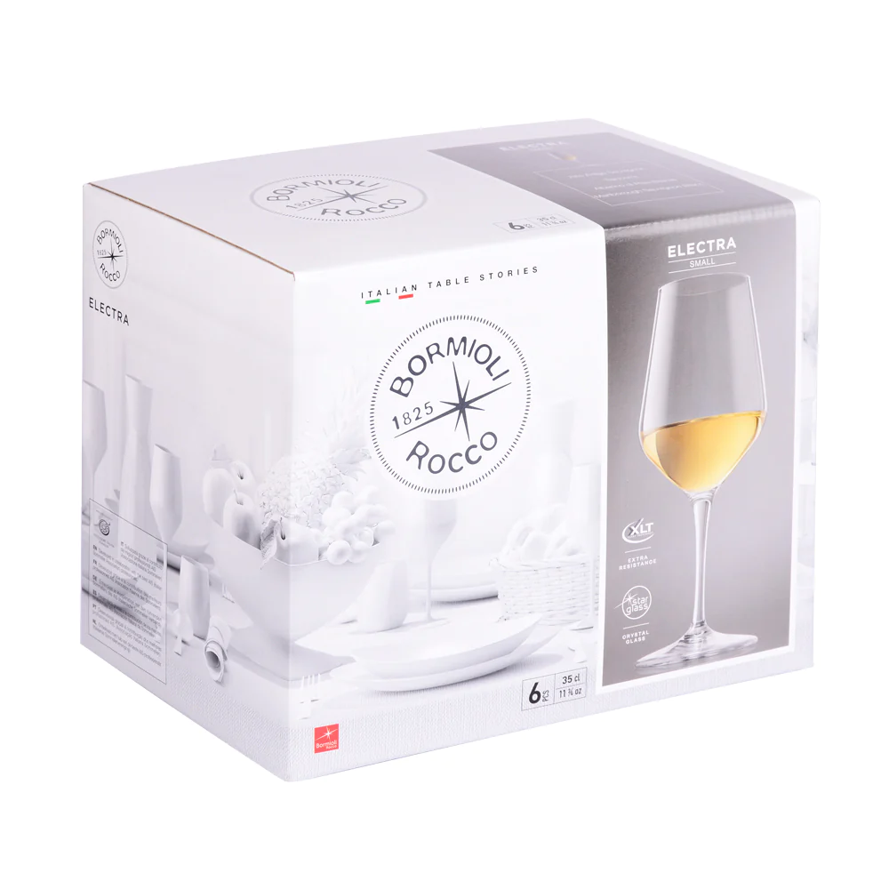 Boîte de 6 verres à vin Electra 35 cl Bormioli Rocco