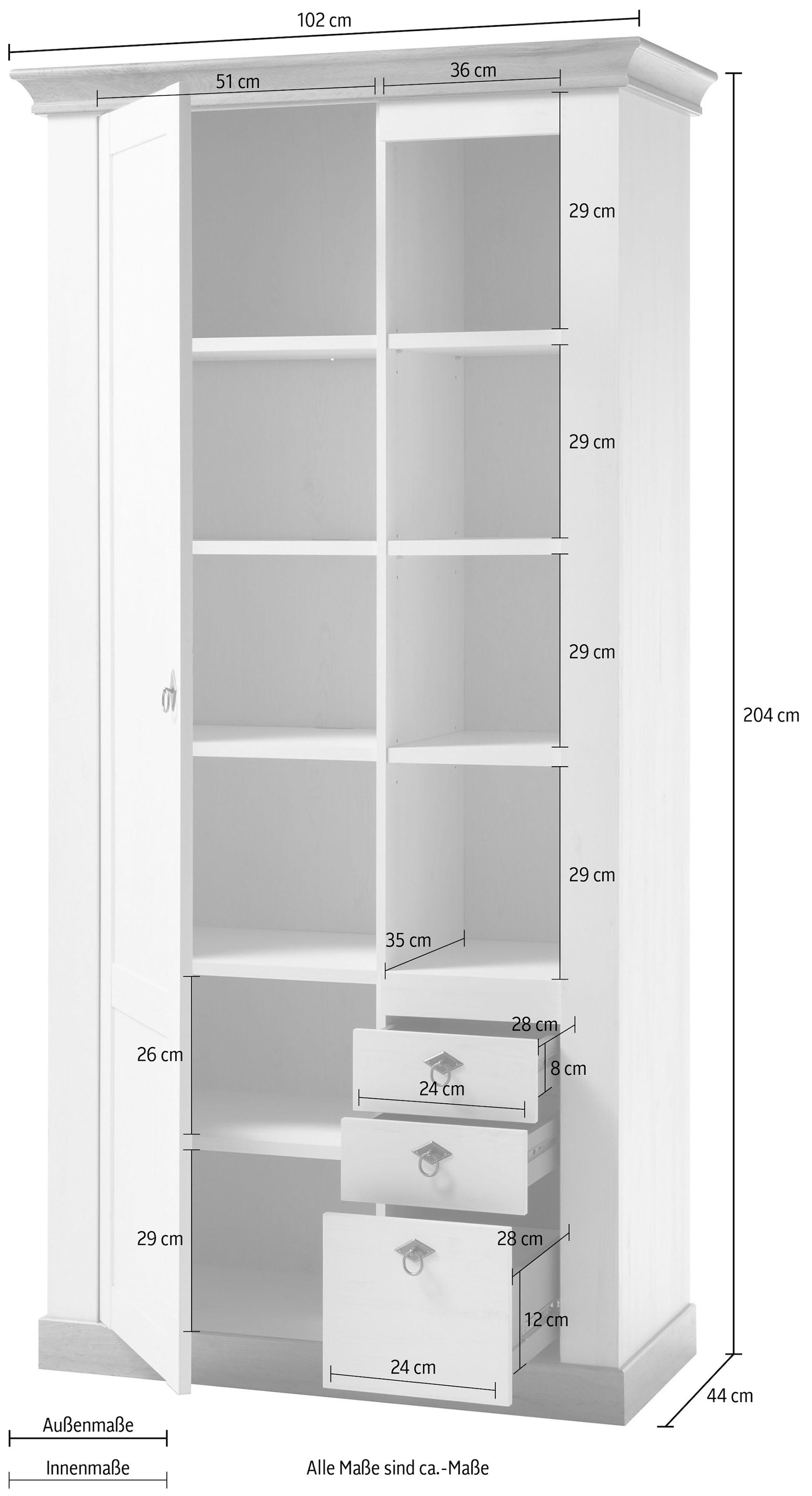 Home affaire Highboard »Cremona« Höhe 204 cm