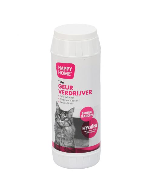 Happy Home Kattenbak Geurverdrijver - Kattenbakreinigingsmiddelen - 750 g Spring Garden