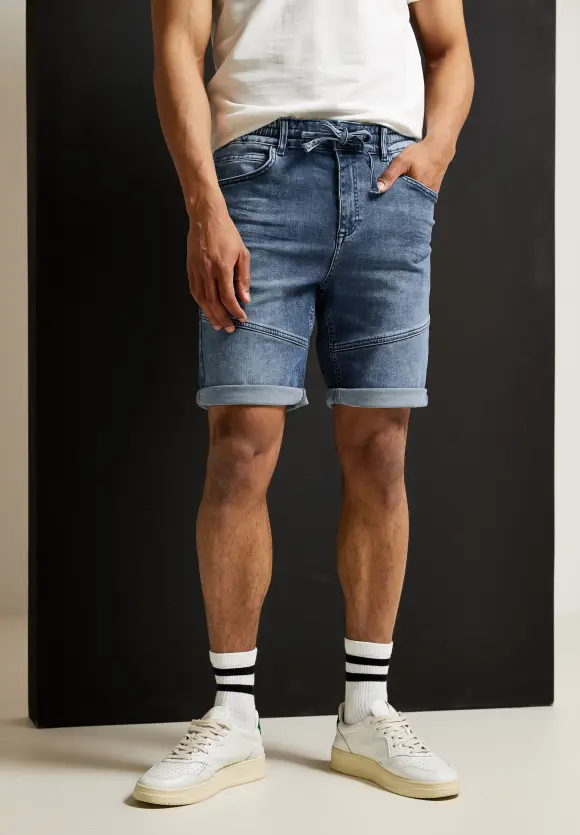 Relaxed Fit Jeansshorts - indigo blue wash