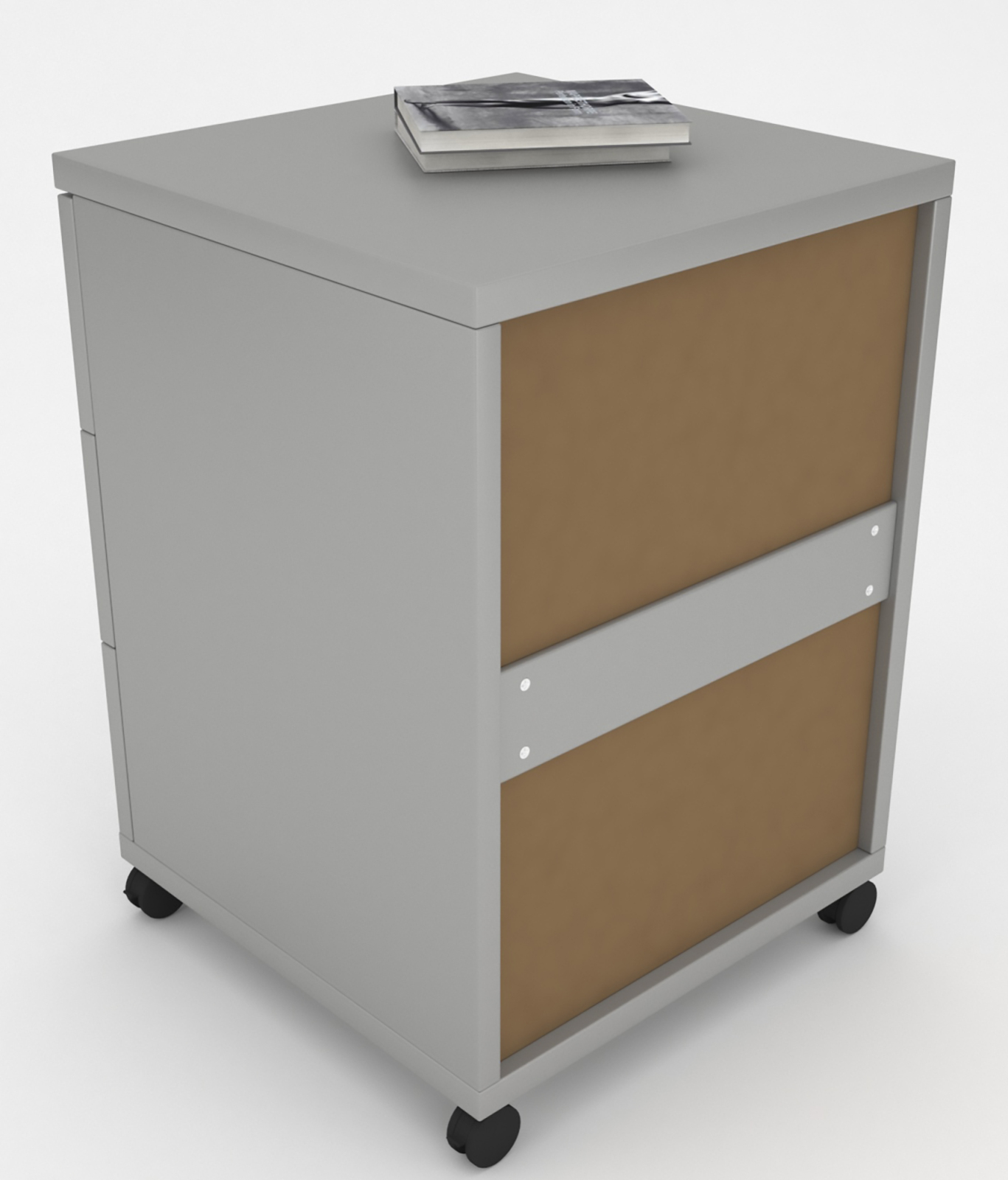 Rollcontainer TOBILA - grau - 3 Schubladen - 45 cm