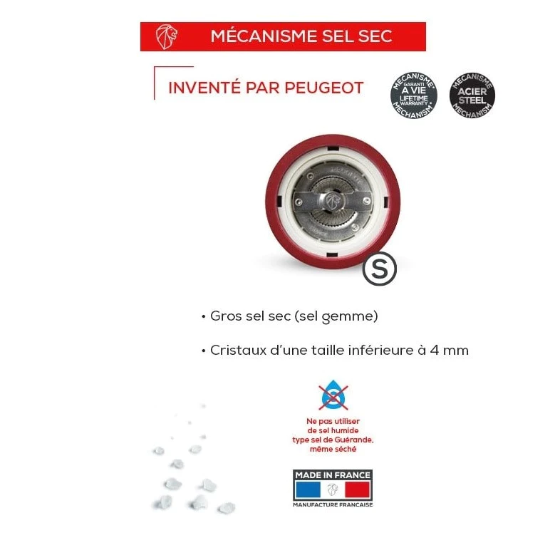 Moulin à sel Paris U'select perle 18 cm Peugeot