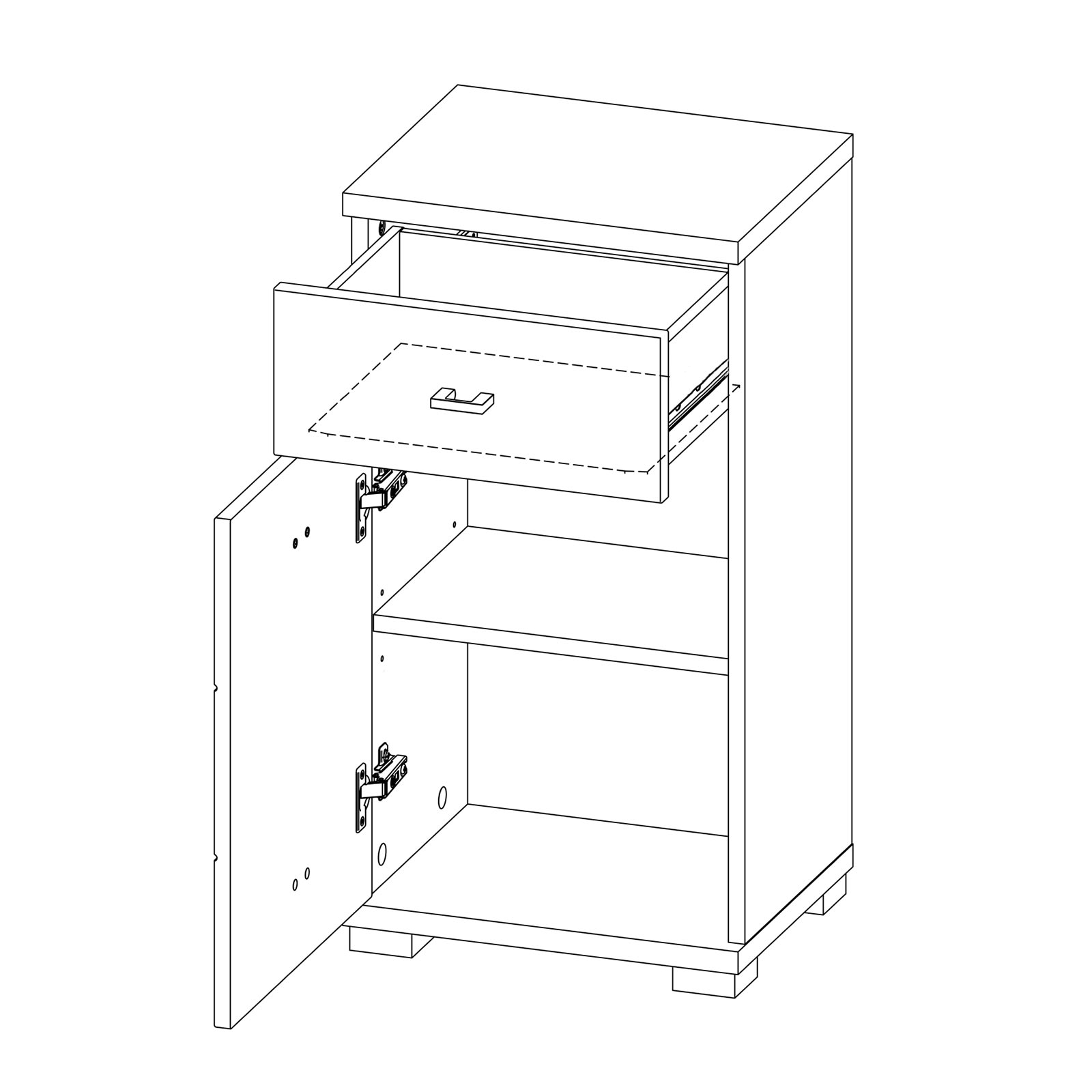 Unterschrank - anthrazit - 38 cm breit