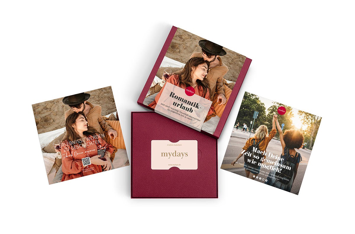 Zeit für Amore mit der Geschenkbox Romantikurlaub