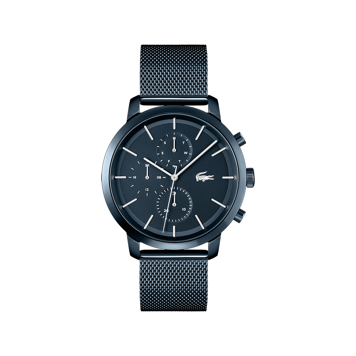 Montre Lacoste homme acier bleu maile milanaise