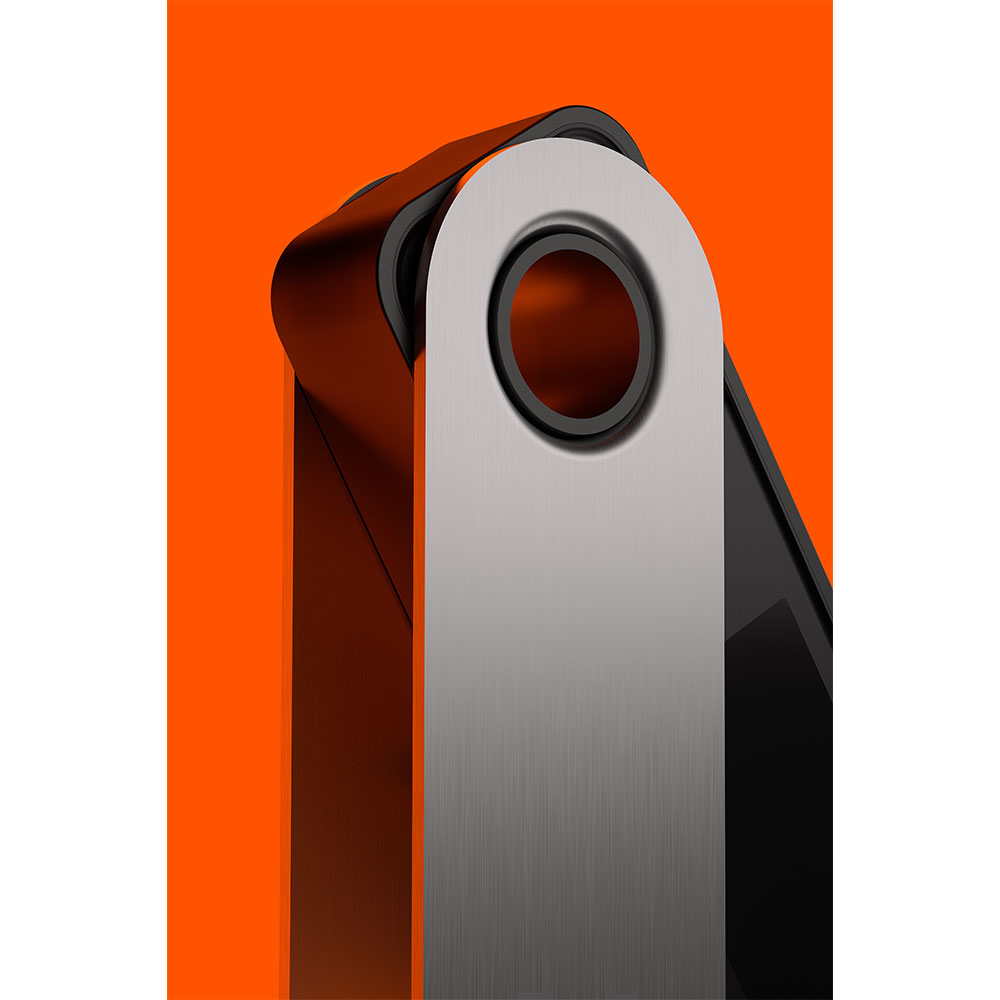 Nano S Plus Crypto Hardware Wallet Geldbörse Sicherheitschip Krypto-Währungen Bitcoin / Ethereum / NFT's - Retro Gaming (Orange/Violett)