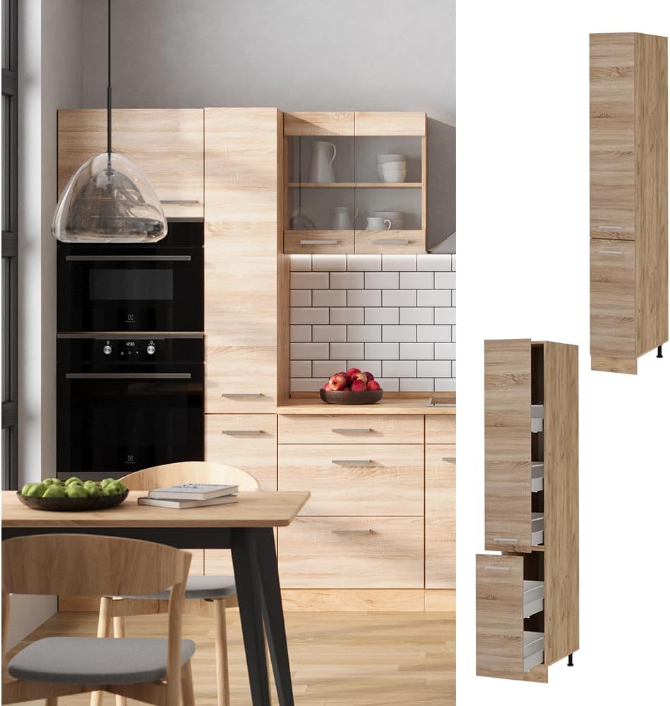 Vicco Apothekerschrank R-Line, Medizinschrank für die Küche, Sonoma, 30 cm