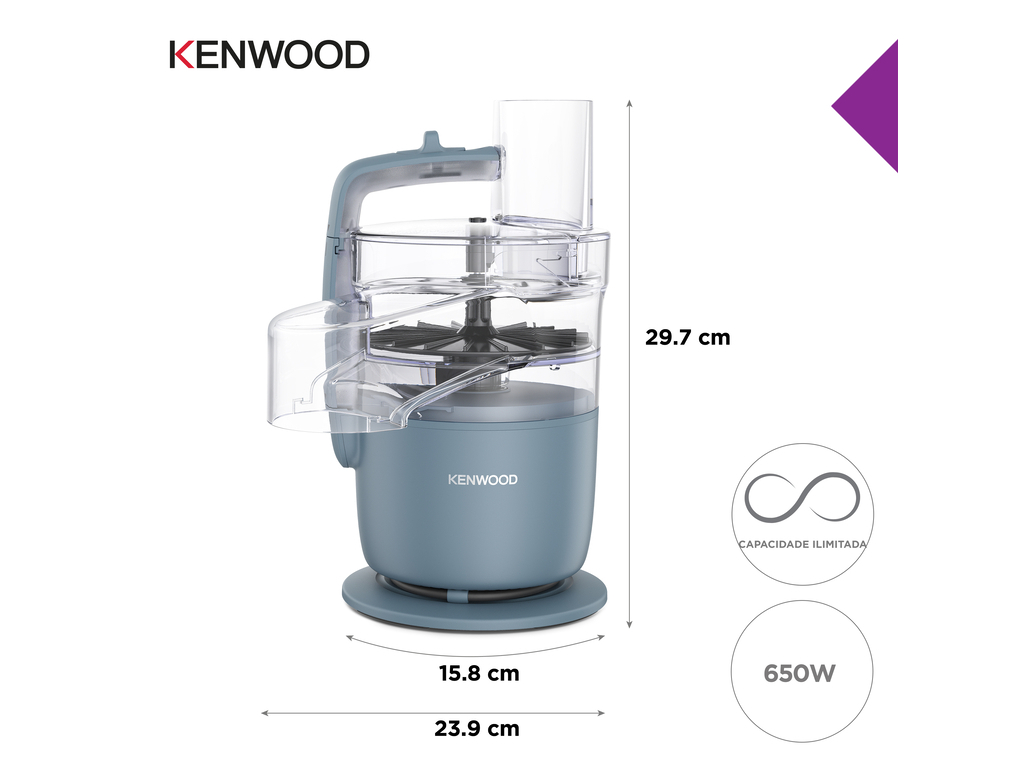 PROCESSADOR DE ALIMENTOS KENWOOD FDP22.130GY MULTIPRO GO 650W