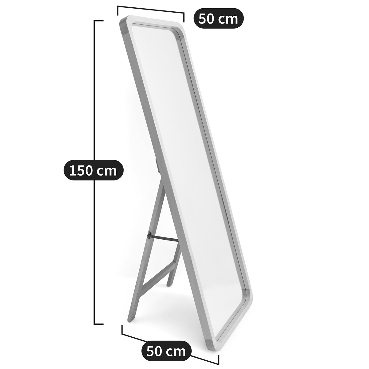 LA REDOUTE INTERIEURS<br>Espelho com suporte/psique em madeira de faia 50x150 cm, Alaria