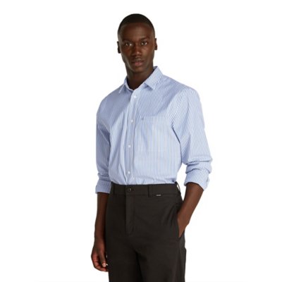Chemise à manches longues homme Poplin Stripe CALVIN KLEIN