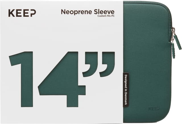 KEEP 14'' neopren sleeve til bærbar computer (Power Green)