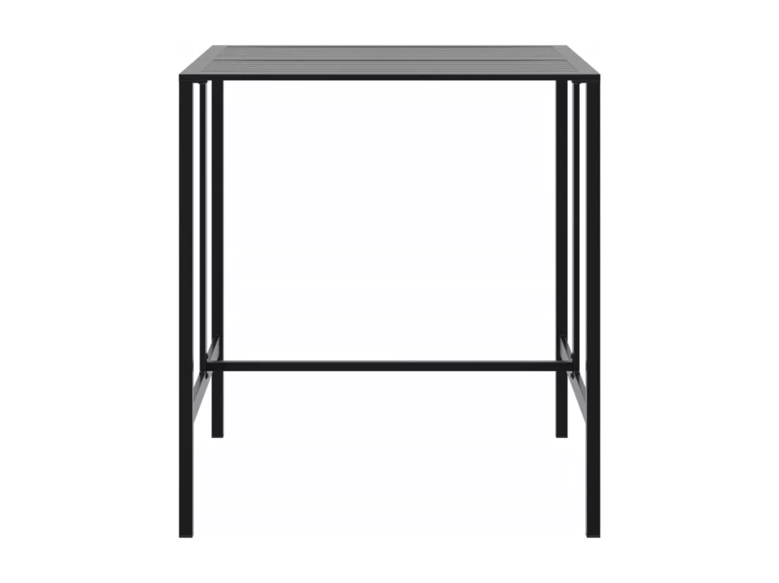 Prolenta Premium - Table de bar noir 100x100x110 cm acier enduit de poudre