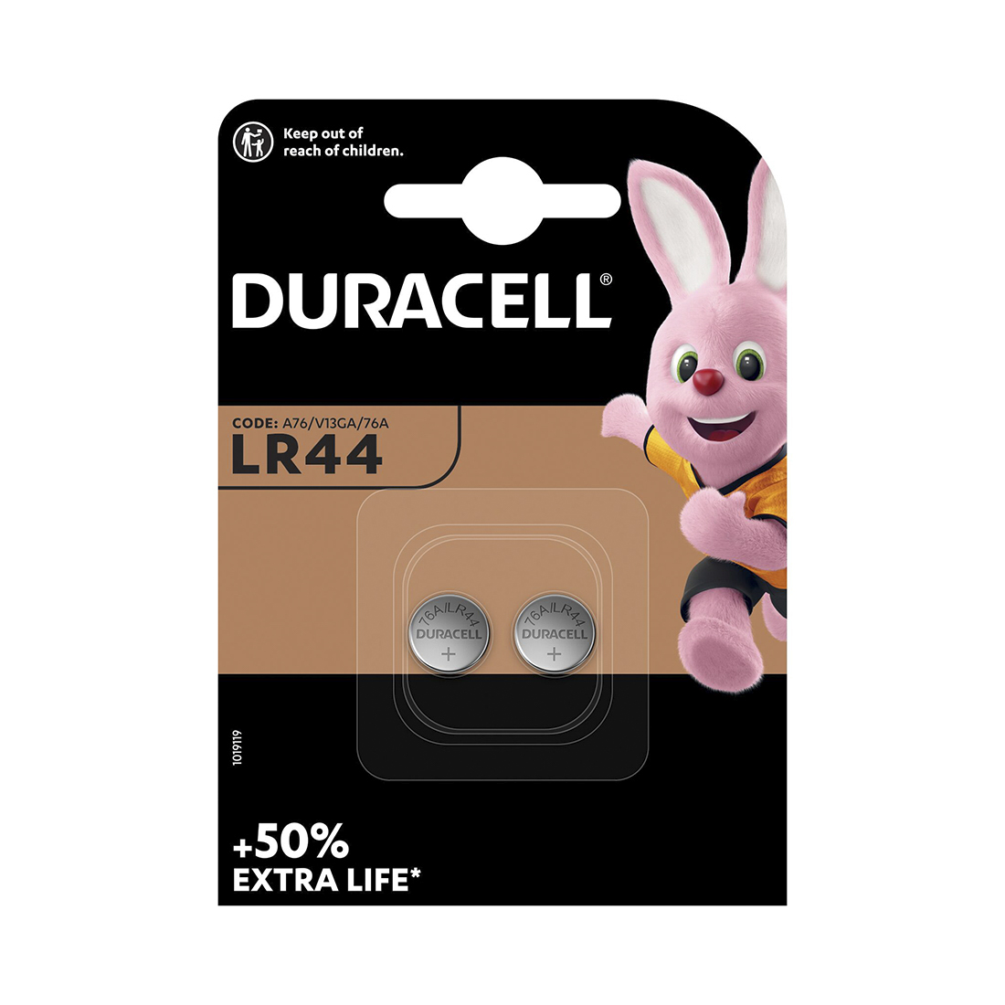 Duracell Alkaline-Knopfzellen LR44/1.5V 2 Stück