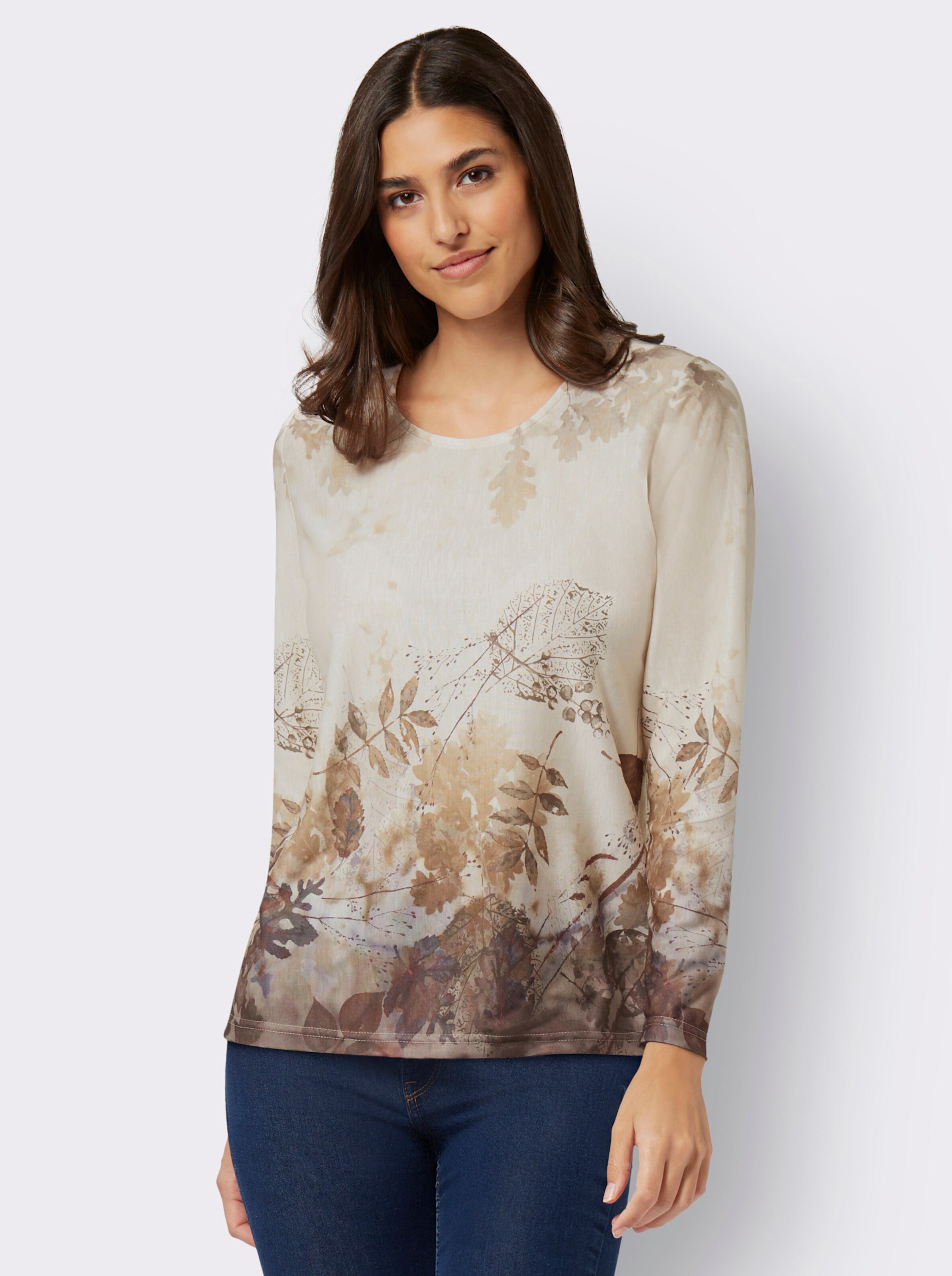 Langarmshirt mit Bordürendruck