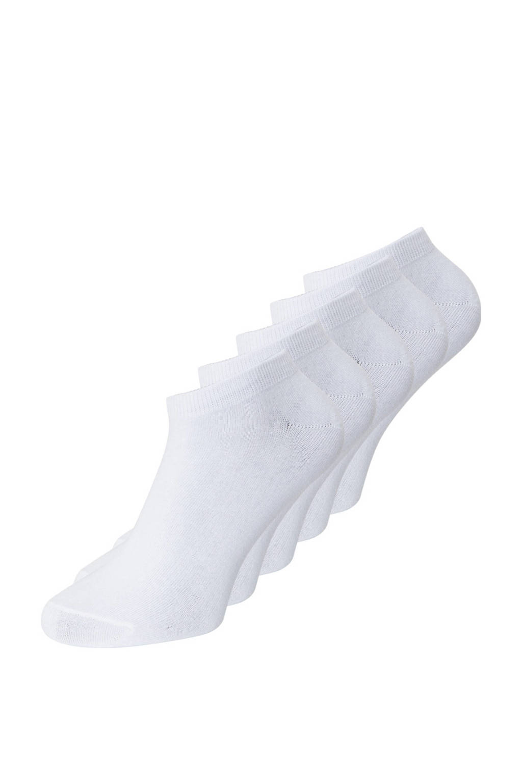 JACK & JONES sneakersokken JACDONGO - set van 5 wit
