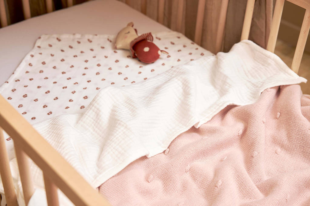 hydrofiele baby ledikantlaken 100x150cm offwhite