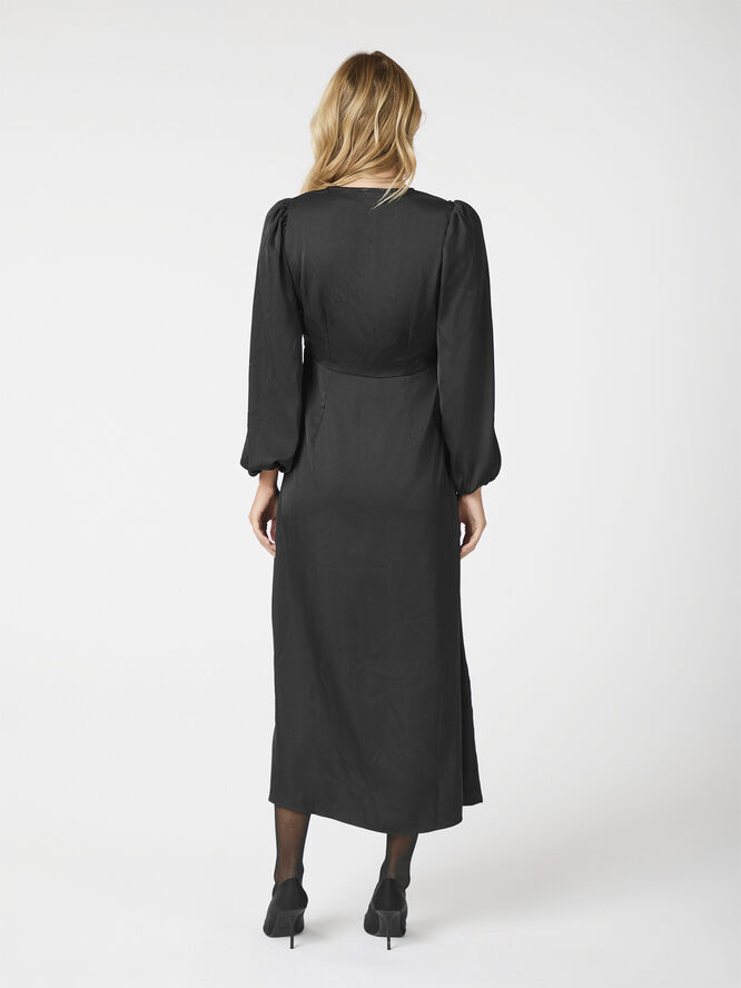 Neo Noir Coco Soft Satin Dress Black