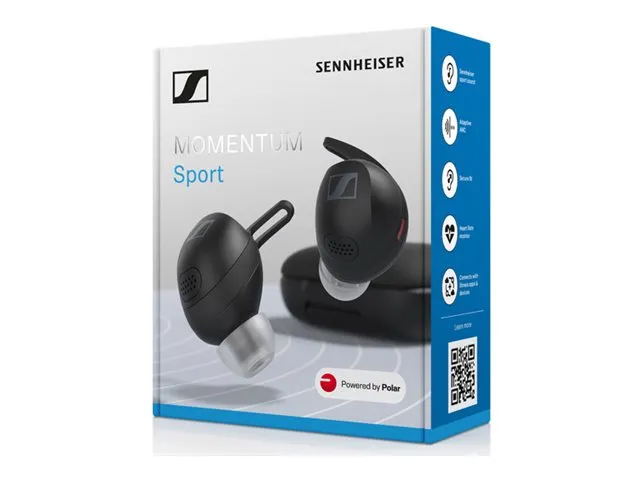 Sennheiser MOMENTUM Sport - Ægte trådløse øretelefoner med mik. - i øret - Bluetooth - aktiv støjfjerning - sort