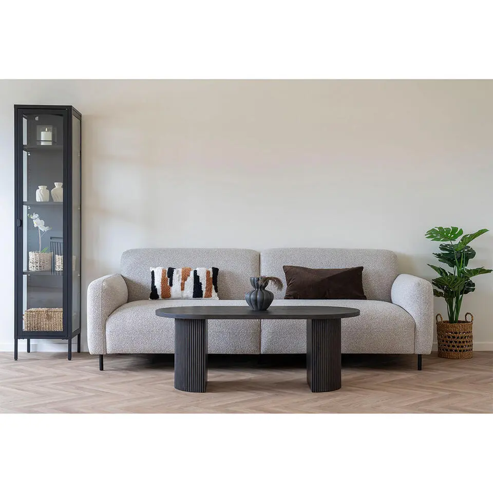 Salontafel Ovaal - Donkerbruin - 60x120x45cm - Boavista