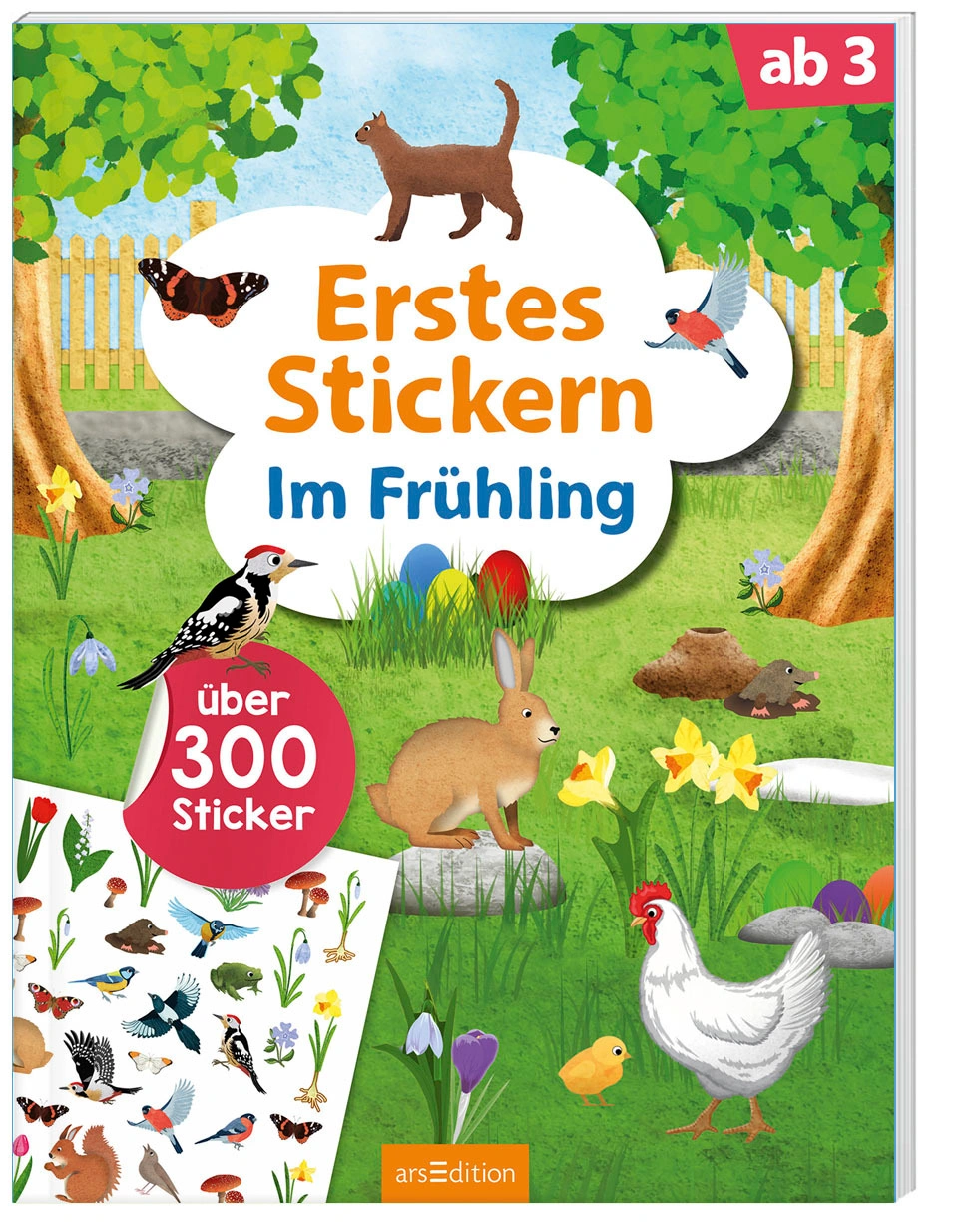 Erstes Stickern - Im Frühling