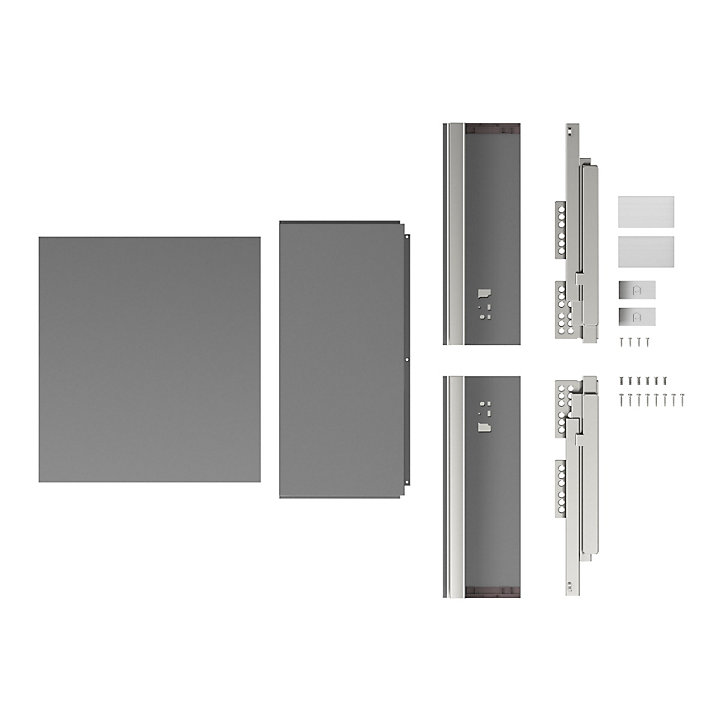 Tiroir de cuisine GoodHome Soto anthracite l. 40 x P. 27 cm
