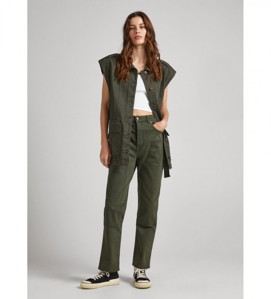 Calças verdes de trabalho Pepe Jeans Celyn