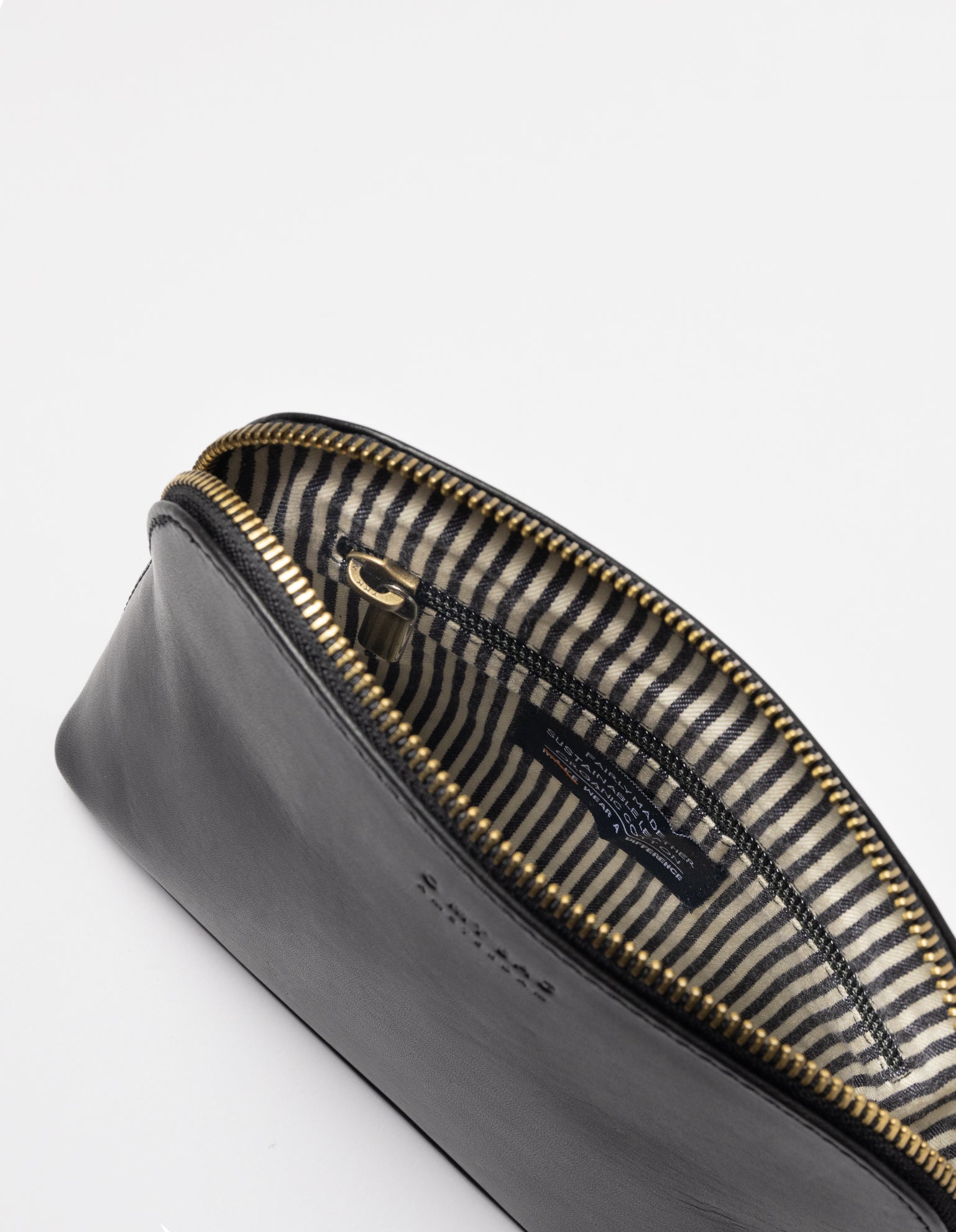 Cosmetic Bag - Black Classic Leather