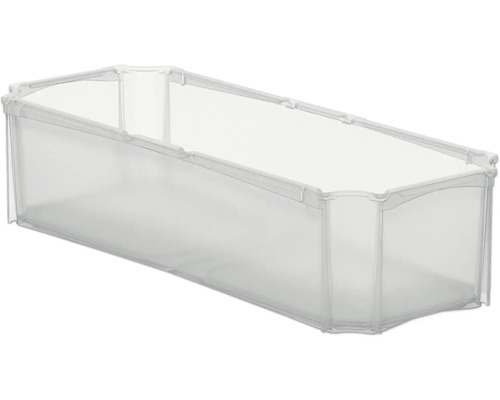 Inzetbak voor Eurobox 1/4 horizontaal transparant