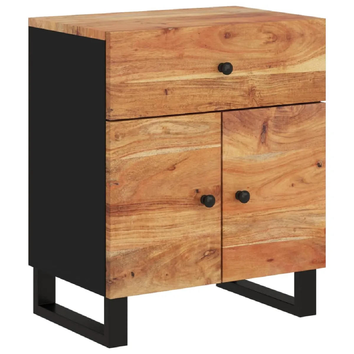 vidaXL Table de chevet Bois d'acacia solide