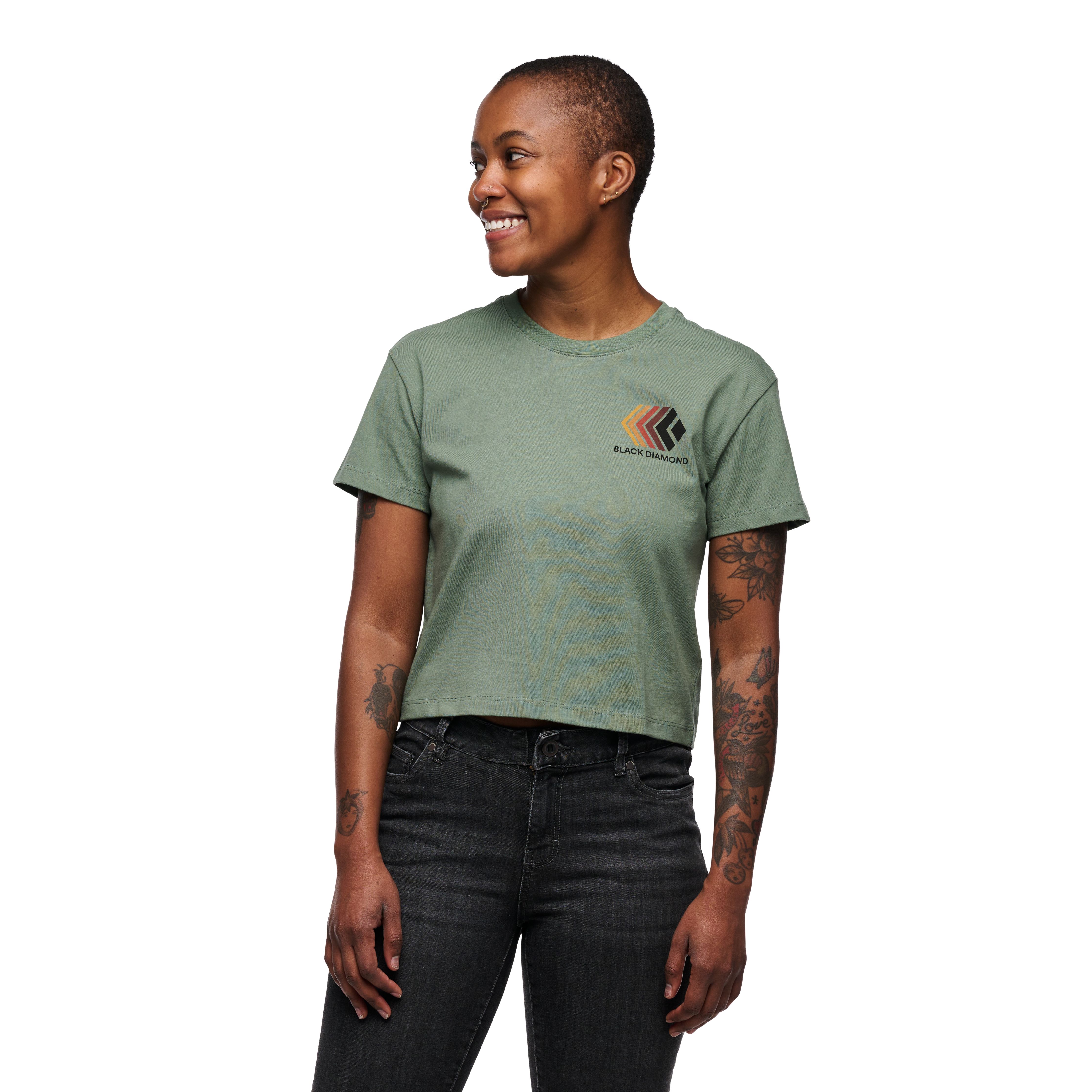 Black Diamond Faded Crop Tee W's
