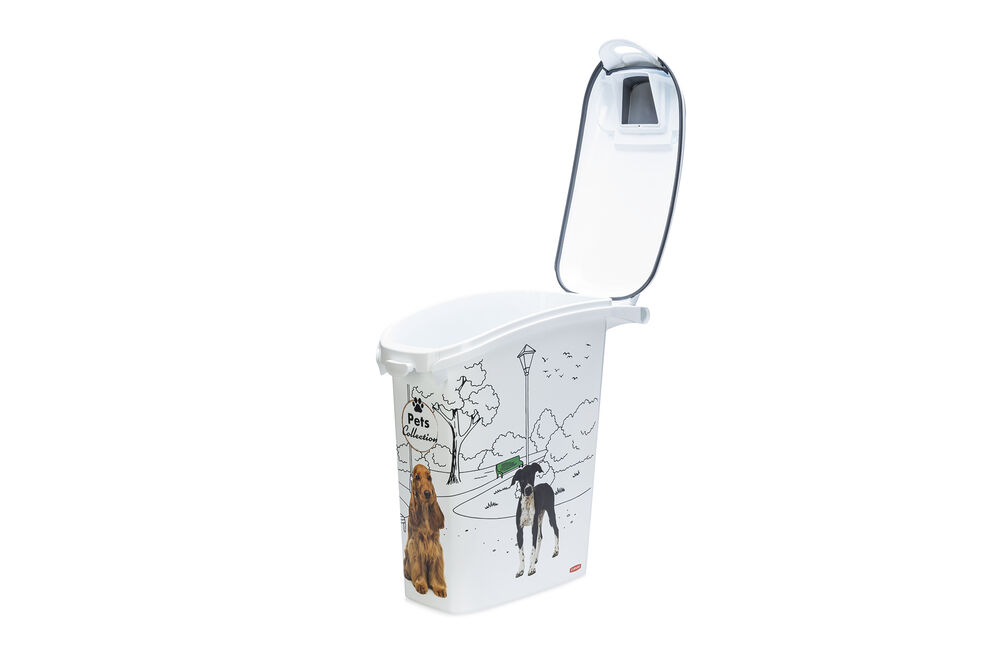 Curver Hond - Voercontainer - 23 Liter - Wit Grijs