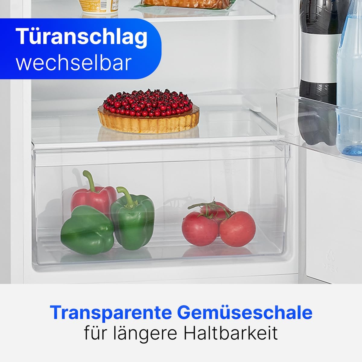 Bomann® Kühlschrank ohne Gefrierfach | Energieklasse E | 143cm | 5 Ablagen | 0°C ~ +8°C | leise 40dB | Getränkekühlschrank | 242L Flaschenkühlschrank | Kühlschrank groß | VS 7316.1 weiß