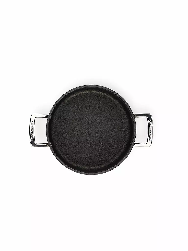 LE CREUSET Aluminium-Antihaft Fleischtopf mit Deckel 24cm/6l Schwarz schwarz