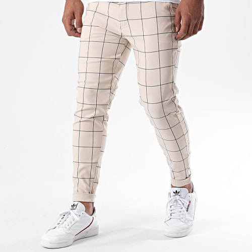 Pantalon A Carreaux 1719 Beige