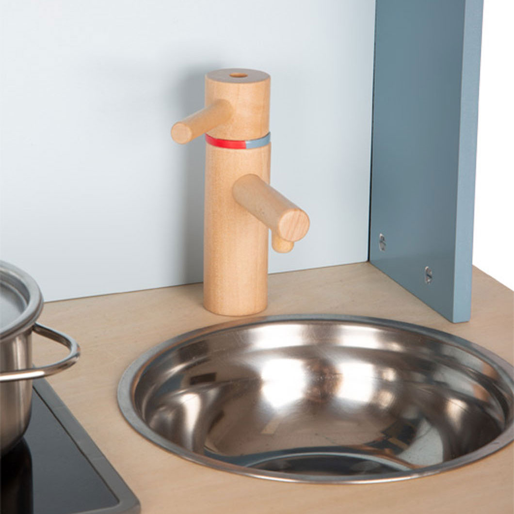 Small Foot-Houten Kinderkeuken Blauw, 7dlg.