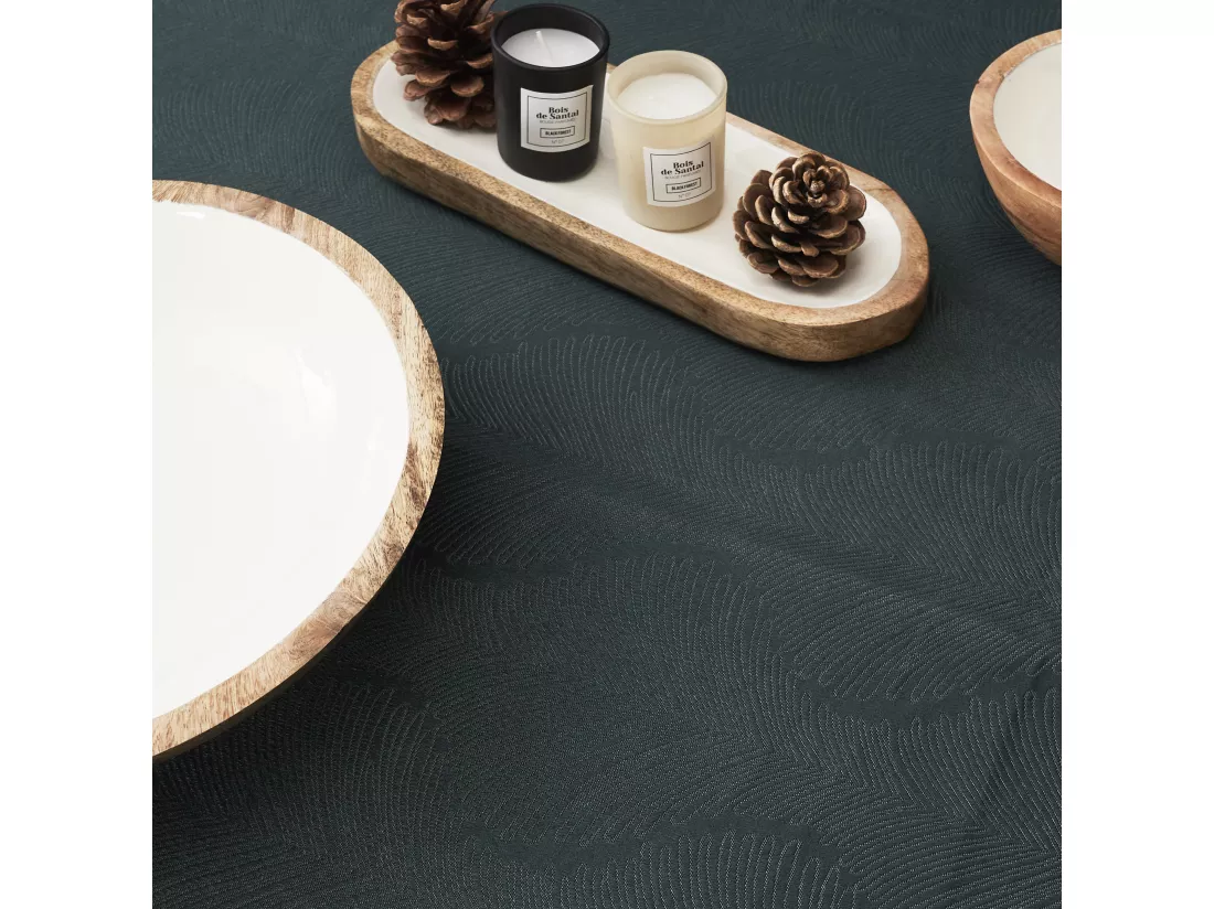 Nappe Jacquard Noir 140x240cm