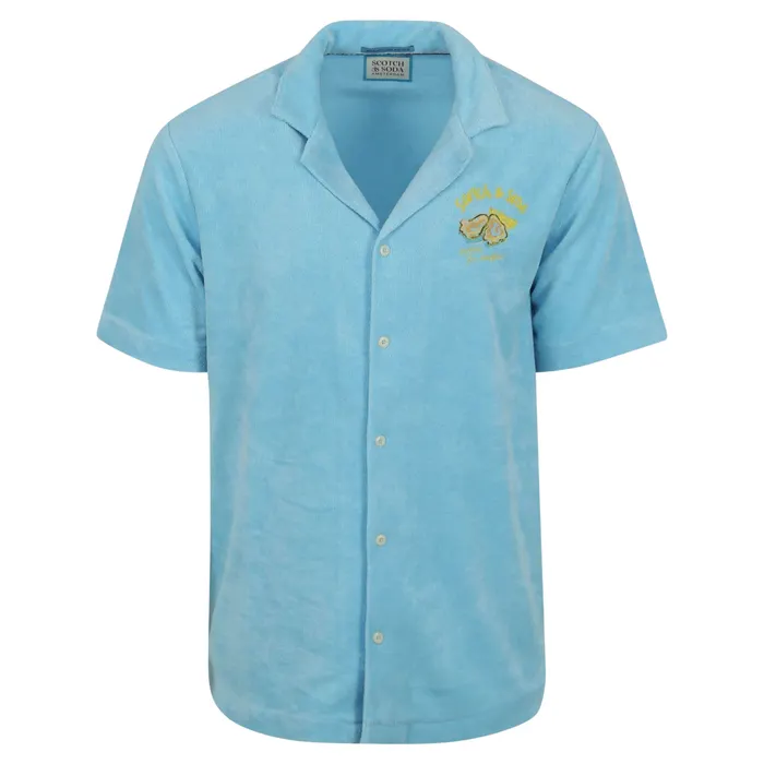 Scotch & Soda Solid Towelling Shirt Heren