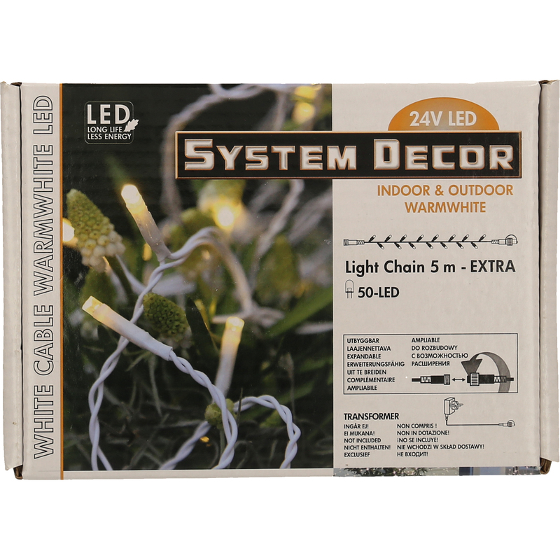 Star Trading System Decor LED-Lichterkette, 5 m, weiss