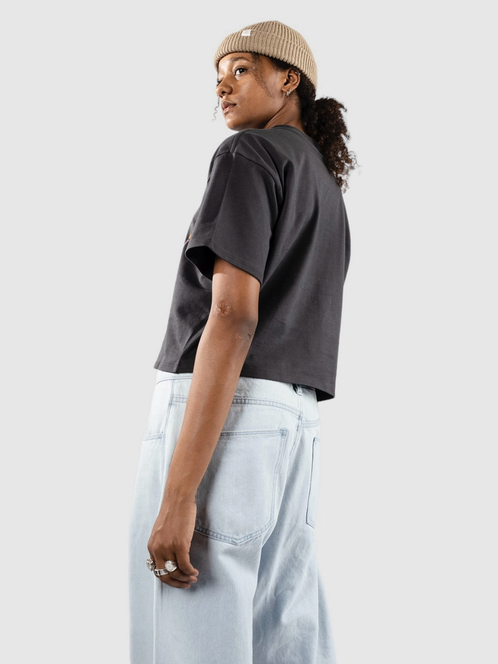 RVCA Gabrielle Monceaux Kinney T-Shirt washed black