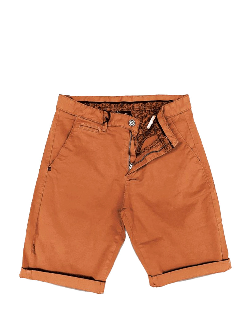 RECYCLED ART WORLD SHORT CHINO STRETCH ORANGE