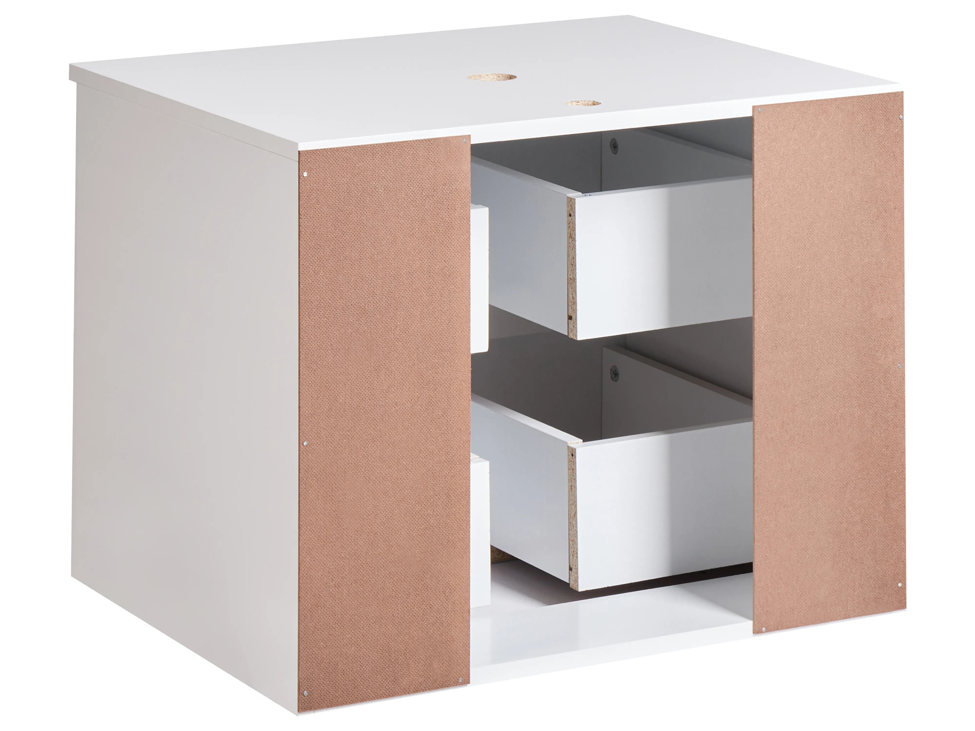 Wandgemonteerde wastafelkast SERRA 60 cm Wit