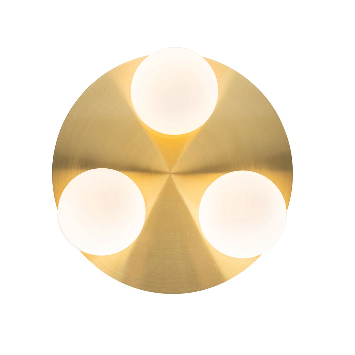 Moderne badkamer plafondlamp messing 3-lichts - Cederic