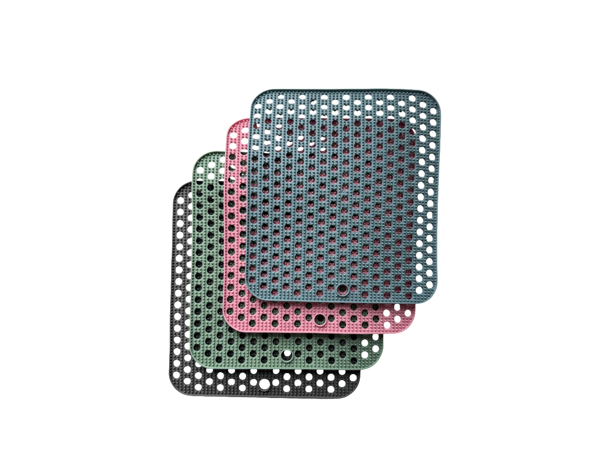 Hem 29,5x26 cm siliconen antislip afdruipmat - pink