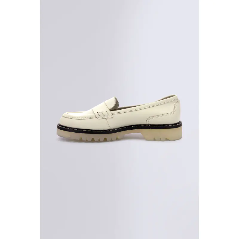 DECK LOAFER BLANC CASSE LOAFER Cuir Femme